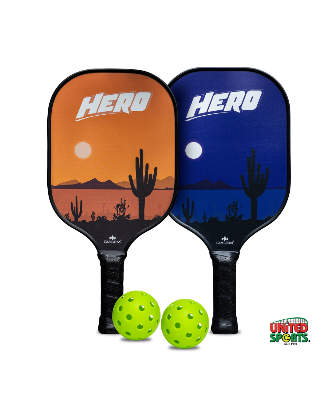 DIADEM Pickleball Paddle Starter Kit (2 Paddles, 2 Balls & Carry Cover)