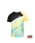 Yonex Collarless T-Shirt (Jet Black / Sulphur Spring)