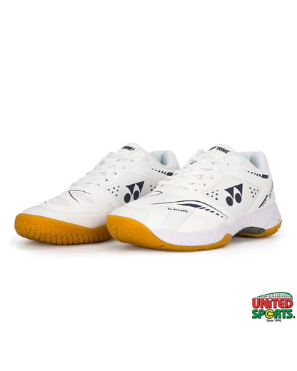YONEX Stratas Badminton Shoes – White / Dark Indigo