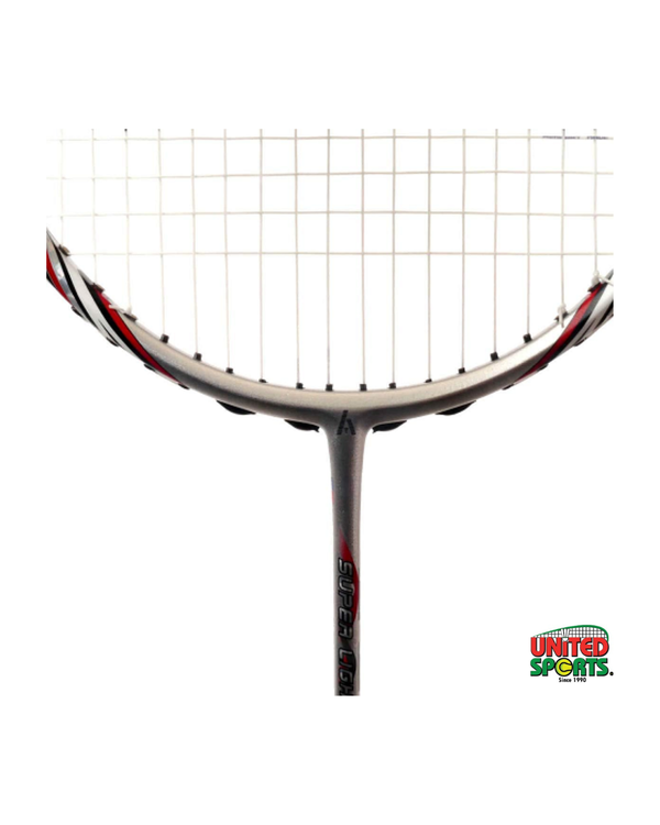 ASHAWAY Badminton Racket Super Light 7 HEX – Silver / Red – image 3