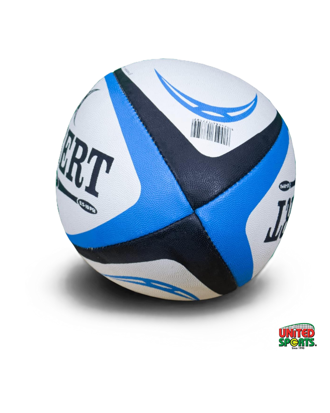 GILBERT OMEGA Rugby Ball – White Blue