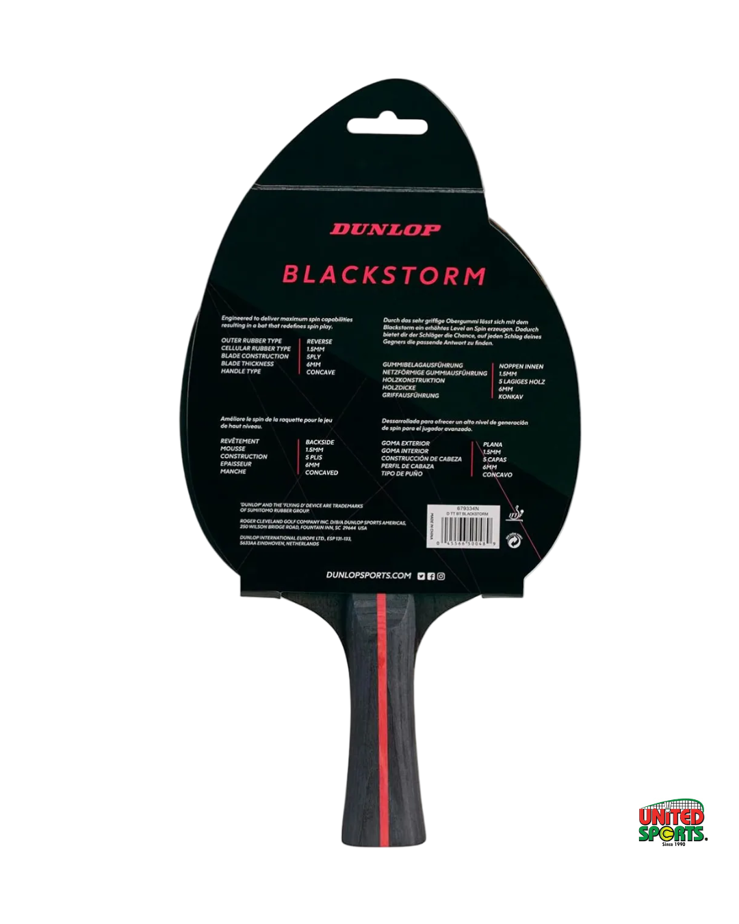 DUNLOP Table Tennis Racket Blackstorm