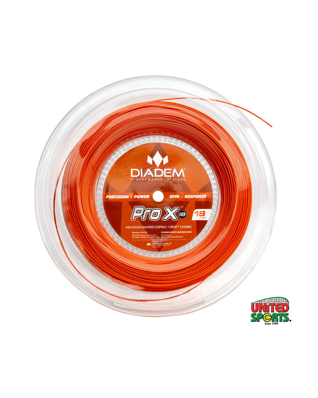 Diadem Solstice Blue Pro X 16L Reel Tennis String