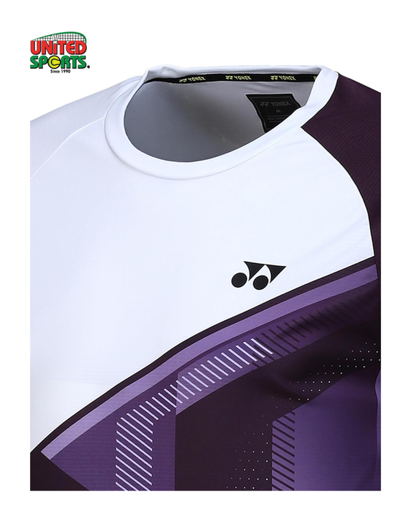 Yonex Collarless T-Shirt (White / Future Dust) – image 4