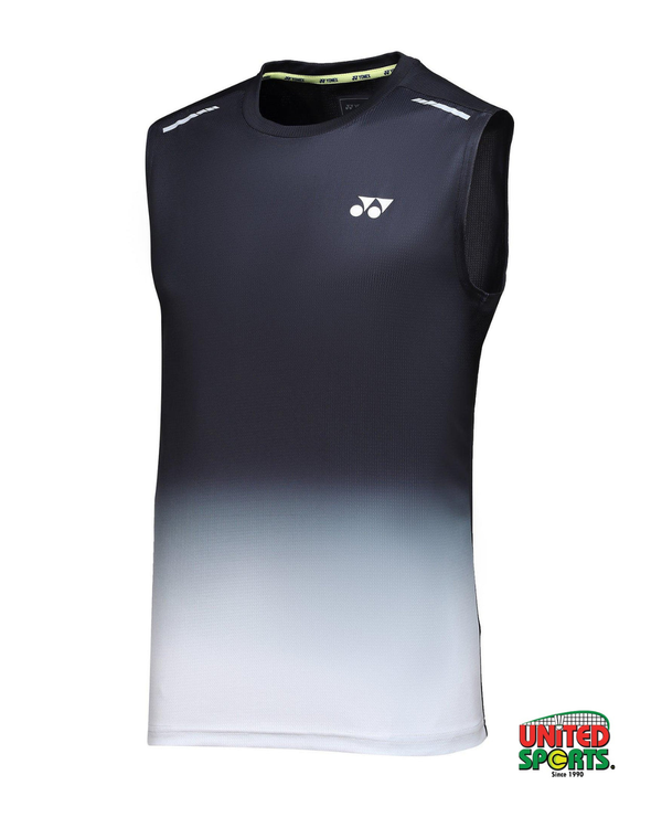 YONEX Sleeveless Collarless T-Shirt (Jet Black) – image 2