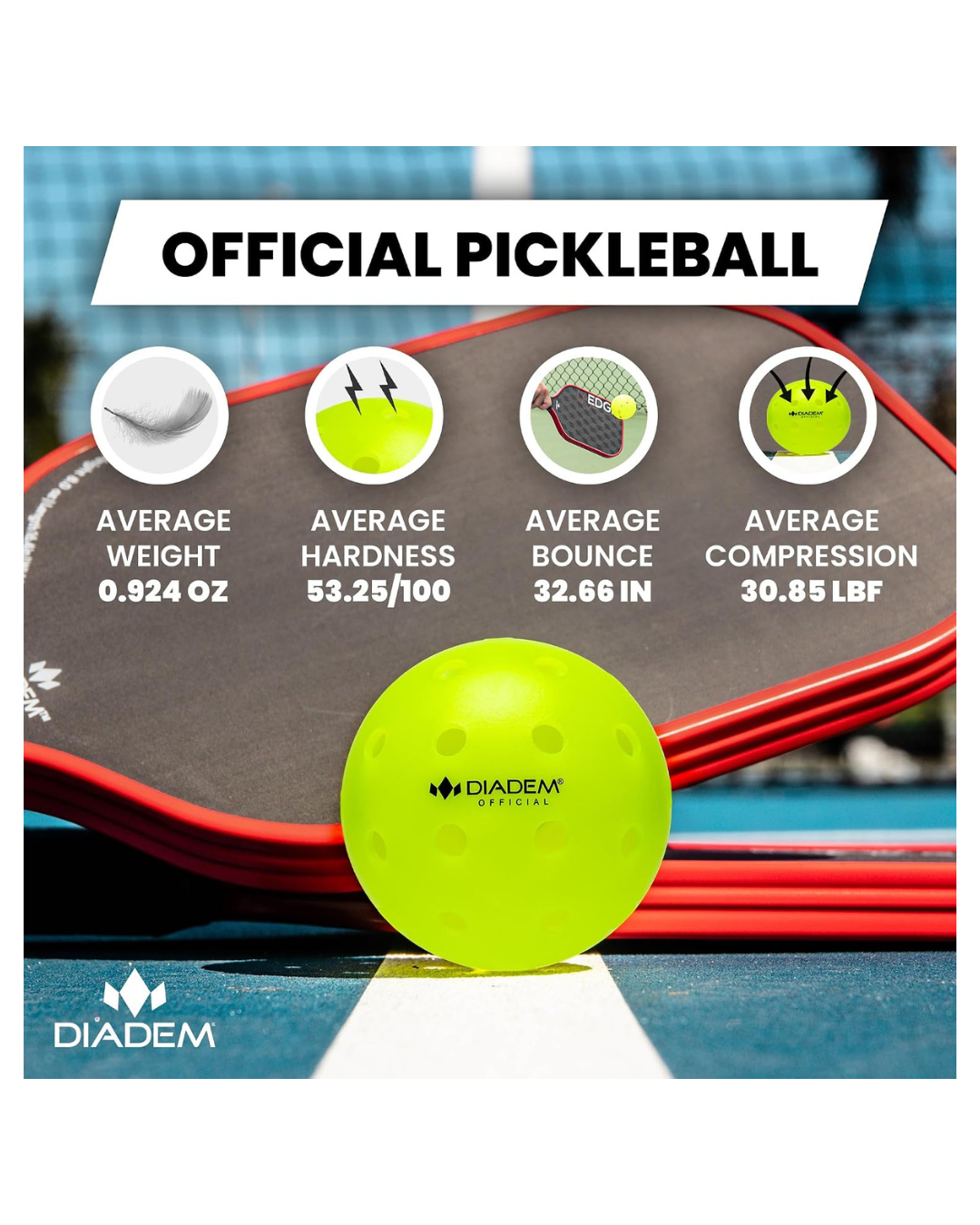 DIADEM Tournament Pickleball 3 Pack