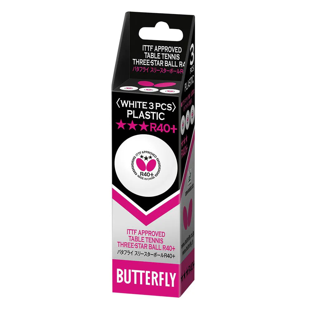 BUTTERFLY 3 Star Table Tennis Ball - 3 in Pack