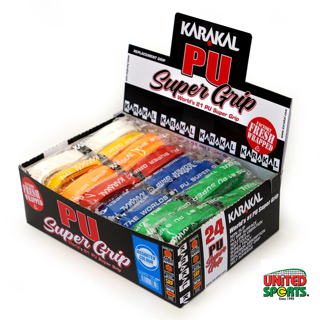 KARAKAL PU Super Grip KA665A Replacement Grip (Assorted Colors – Box of 24)