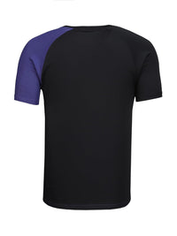 Yonex Collarless T-Shirt  (Jet Black / Skipper Blue)