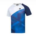 Yonex Collarless T-Shirt (White / Skipper Blue)