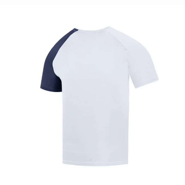 Yonex Collarless T-Shirt (White / Skipper Blue) – image 2