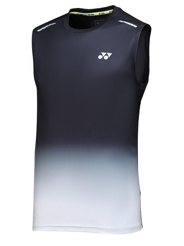 YONEX Sleeveless Collarless T-Shirt (Jet Black) – image 3