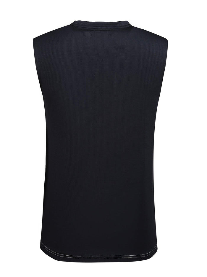 YONEX Sleeveless Collarless T-Shirt (Jet Black) - image 2
