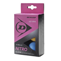 DUNLOP Nitro Glow Table Tennis Balls – 6 Pcs ( Blue, Yellow, Orange Balls)