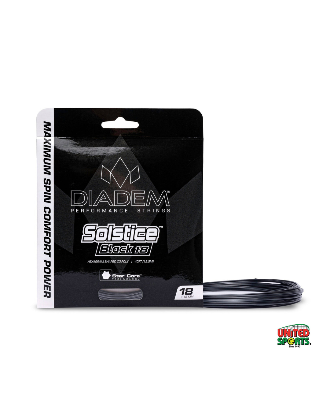 Diadem Solstice Black 16L Tennis String Set