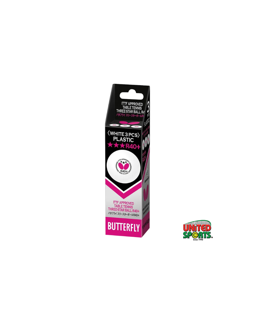 BUTTERFLY 3 Star Table Tennis Ball - 3 in Pack