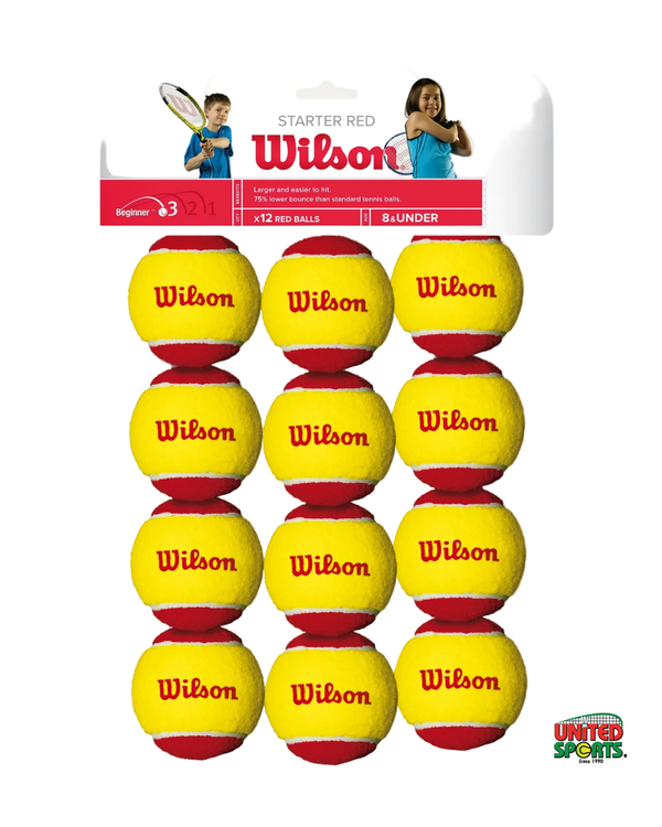 WILSON Kids Tennis Balls (Green & Red)