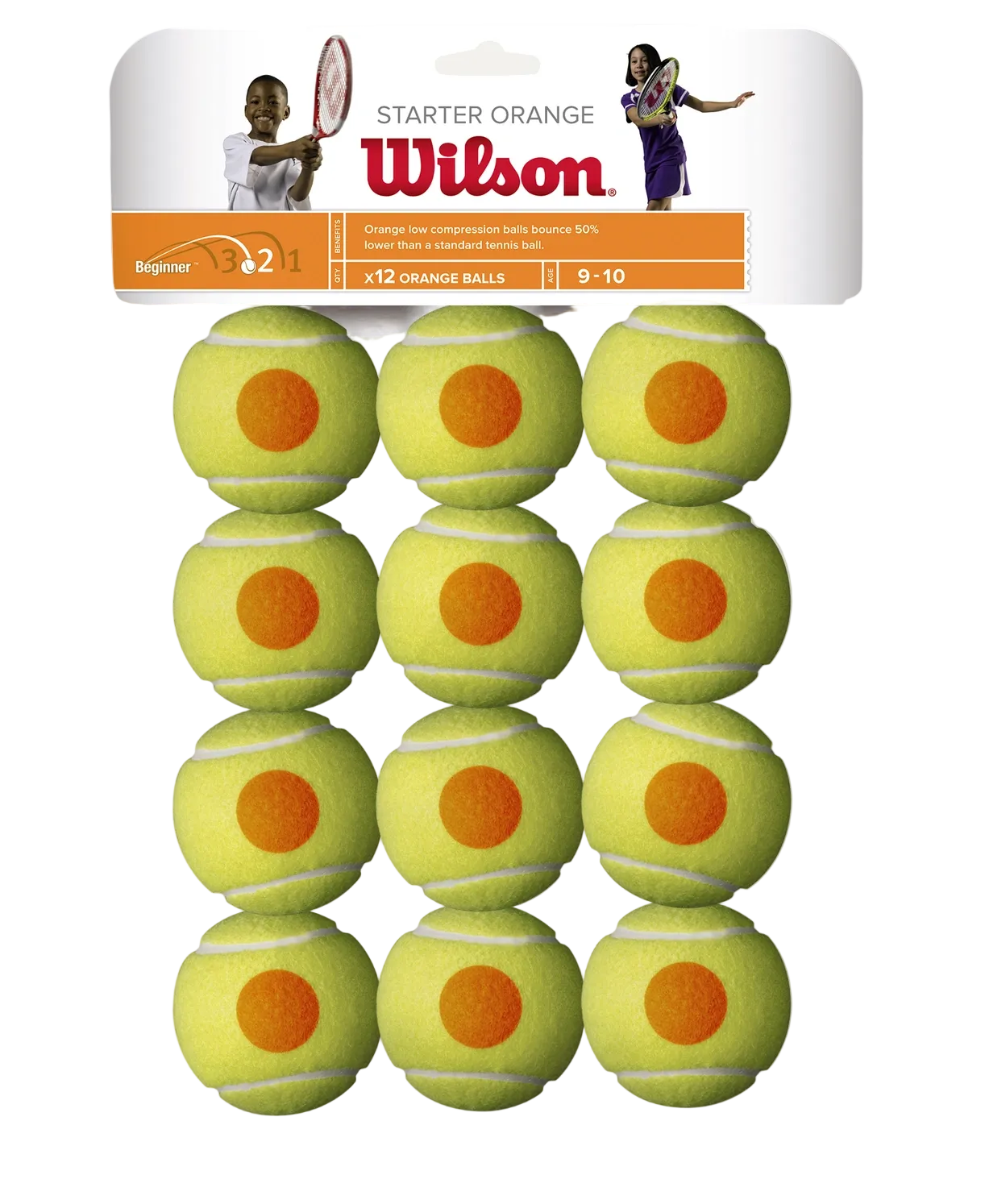 WILSON Orange Low Compression Tennis Balls